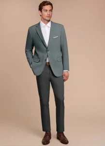 Mens Slate Grey Suit Jacket Weddings RT Crafty